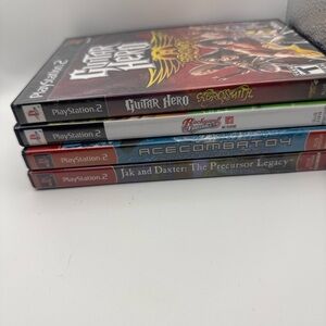 PS2 Game Lot Jak Daxter Ace Combat Backyard Football Guitar Hero